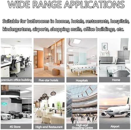 1500W Infrared Sensor Hand Dryer - Wall Mounted Electric Hand Dryer for Toilets, IPX1 Waterproof, Fast Drying 5-8 Seconds, High Wind Speed for Office & Restaurant - Black