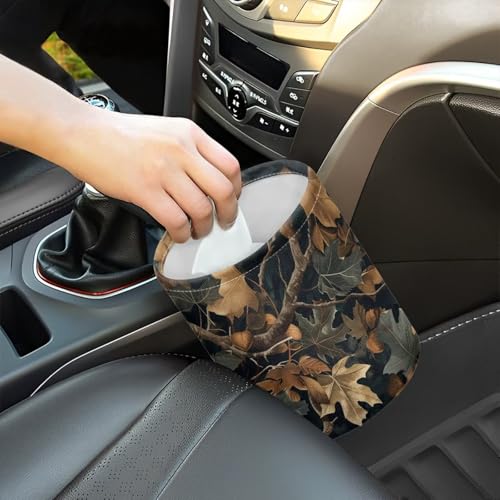 Image of Dead Branch Mini Car Trash Bin with Adjustable Buttons Car Garbage Can Multipurpose Cars Storage Bag Collapsible Reusable