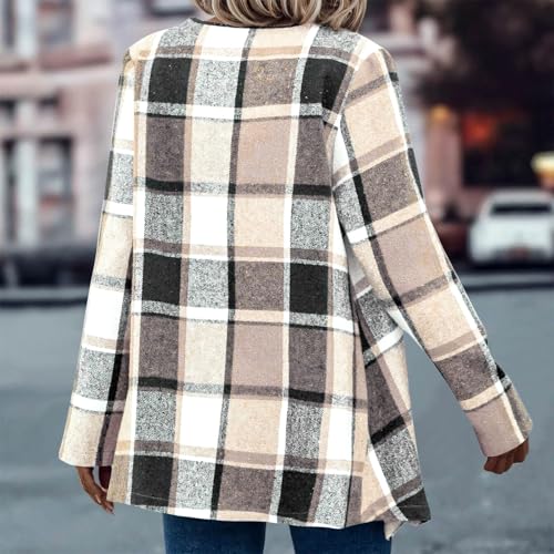 Long Cardigans for Women | Womens Fall Fashion 2025 Sweaters, Open Front Long Sleeve Checkered Cardigan Lightweight3