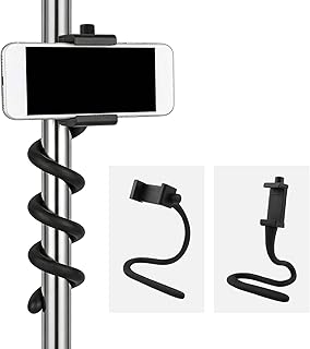 TILZIKA Flexible Phone Holder for Treadmill, Stroller, Spin Bike, Shopping Cart, Desk, Portable Gooseneck 16.9” Long Arm P Price In India