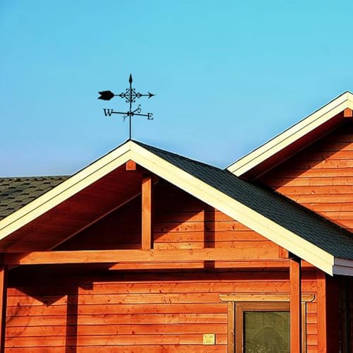 Outdoor Weather Vanes,Metal Art Weathervane for Garden Patio Yard Roof Mount,Creative Different Shapes Wind Direction Indicator by Jntahecg - Used condition - Image 5