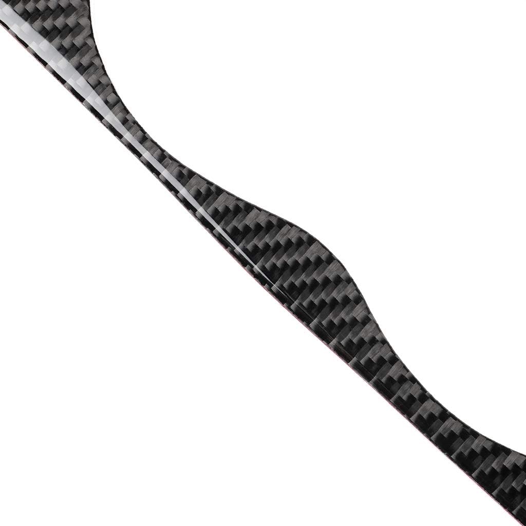 Real Soft Black Carbon Fiber Car Center Console Gear Shift Side Panel Decoration Cover ​​Sticker Interior Trim Accessories Compatible with Infiniti Q50 2014-2024/Q60 2017-2022