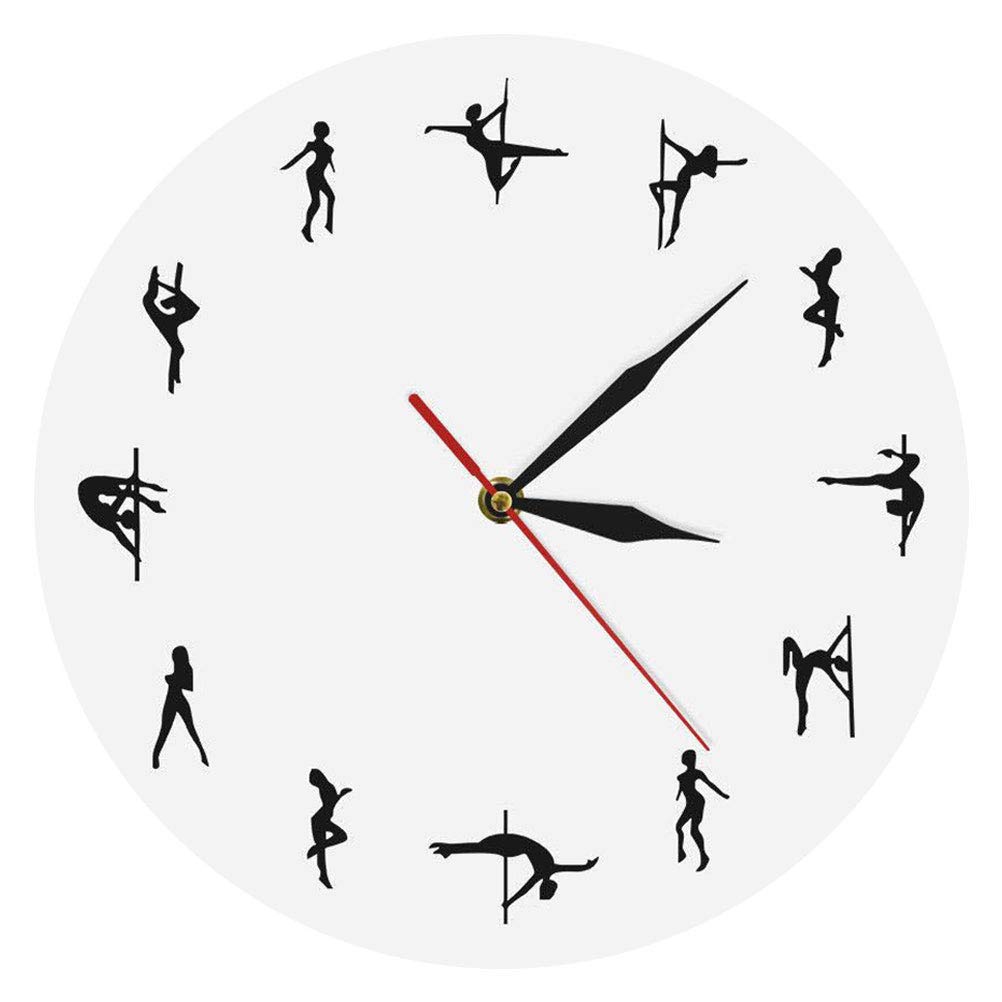 Horloge murale suspendue blanche en acrylique au design chic pour la maison