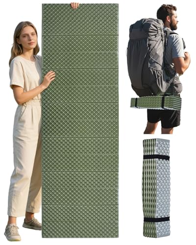 Abahub Foam Camping Sleeping Pad, Waterproof Soft Foam Matress for Adults, Foldable Ultralight Wide Pad for Outdoor Backpacking, Picnic, Yoga