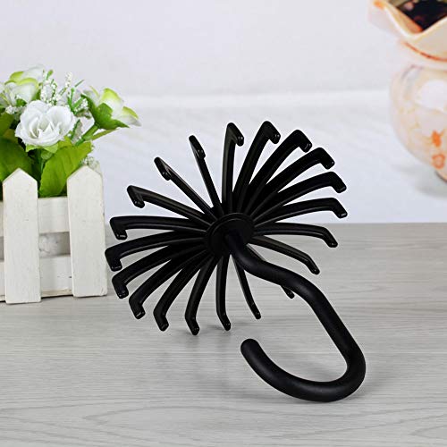 Demeras Plastic Material Fingertip Spinning Tie Rack 360° Rotate Holds 20 Ties Or Belts #TOP6
