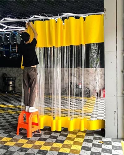 Rideau coulissant isolant anti-froid pour bloquer les courants d'air du garage avec rail