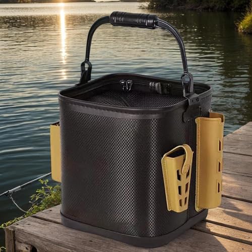 Cubo de protección para peces de EVA impermeable con porta caña para barco 3