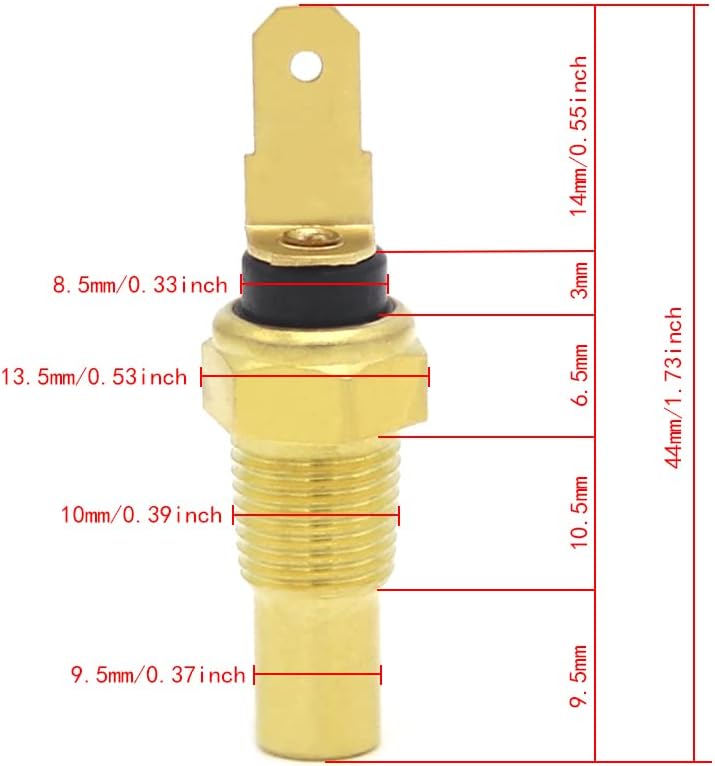 Motorcycle Water Temperature Sensor Water Temp Temperature Sensor for Suzuki 34850-21E00 for Suzuki UC125 UC150 Epicuro VS800 for Suzuki UH125 UH150 UH200 Burgman for Suzuki UX125 UX150 Sixteen