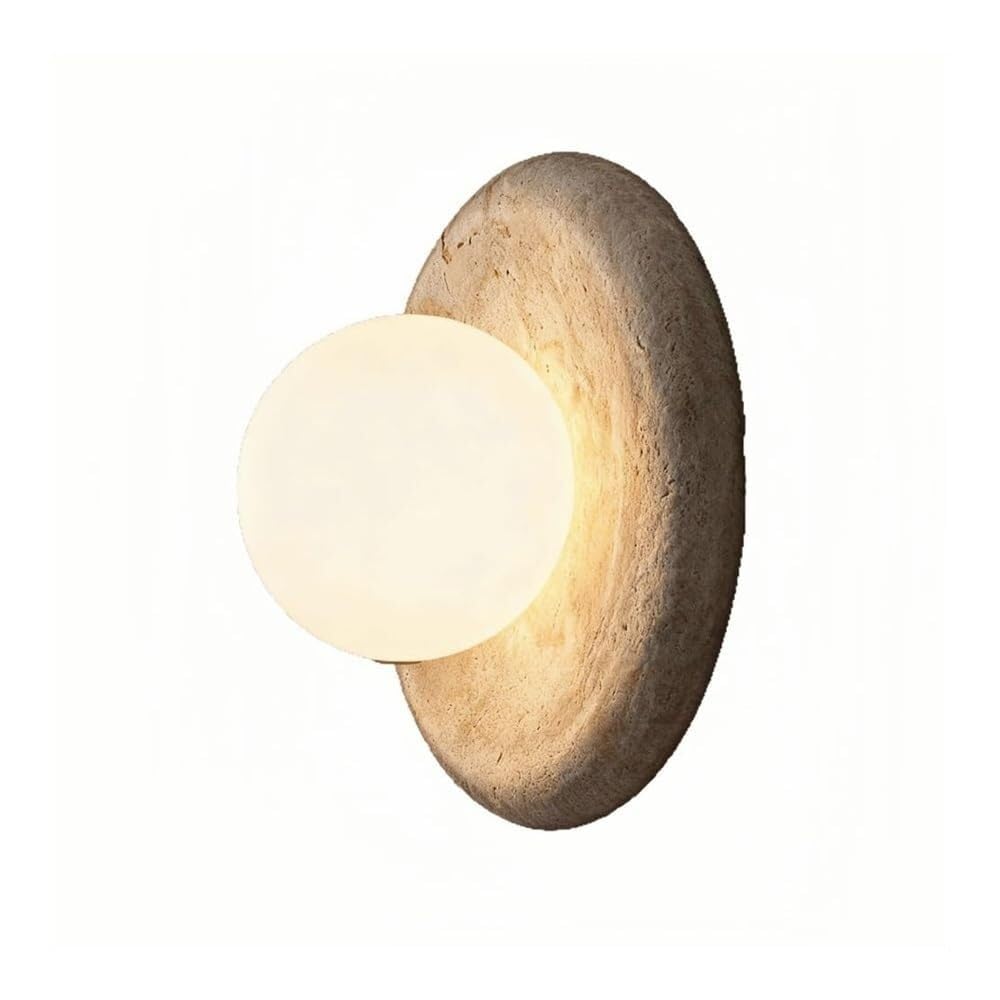 LYOUAE Mid Century Modern Wall Lamps Yellow Travertine Wall Lights