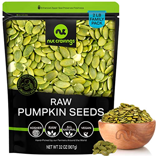 Raw Pumpkin Seeds Pepitas, No Shell, Superior to Organic (32oz - 2 LB) Packed Fresh in Resealable Bag - Nut Mix Snack - Healthy Protein Food, All Natural, Keto Friendly, Vegan, Kosher