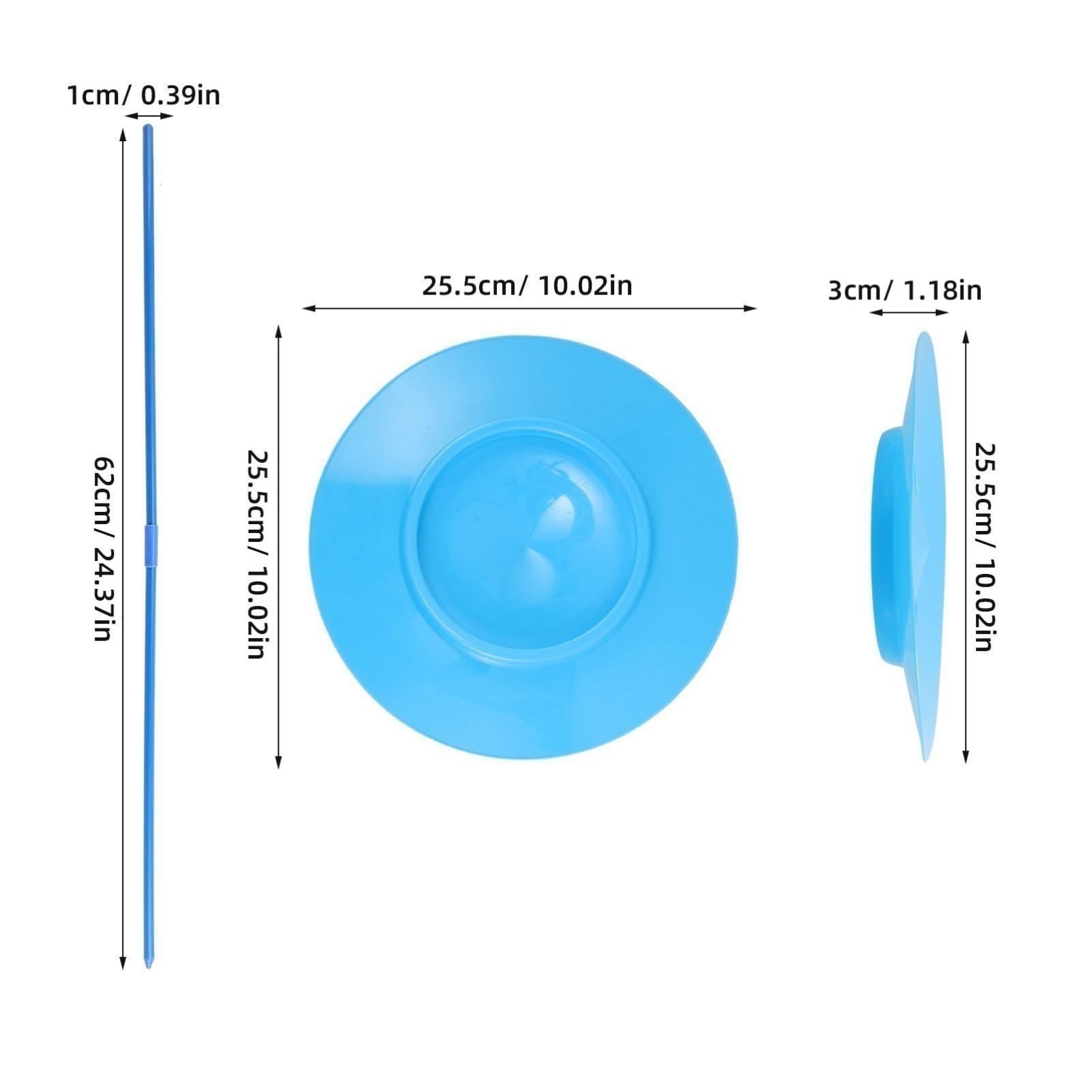 Lot De 2 Assiettes De Jonglage avec Bâtons Kit Jonglerie pour Adultes Et Enfants Spectacle Jeu De Loisir Facile À Apprendre 10.04 Pouces