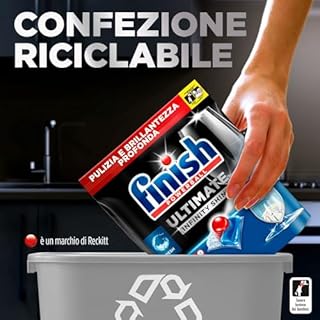 Finish Ultimate Infinity Shine Pastiglie Lavastoviglie, 80 Capsule Lavastoviglie, Detergenti per Lavastoviglie contro lo Sporco e i Residui Incrostati (Confezione da 1)