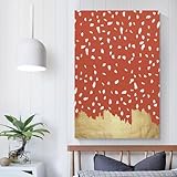 POLIUAWS Golden Strokes Poster Gemälde Poster Für Büro 