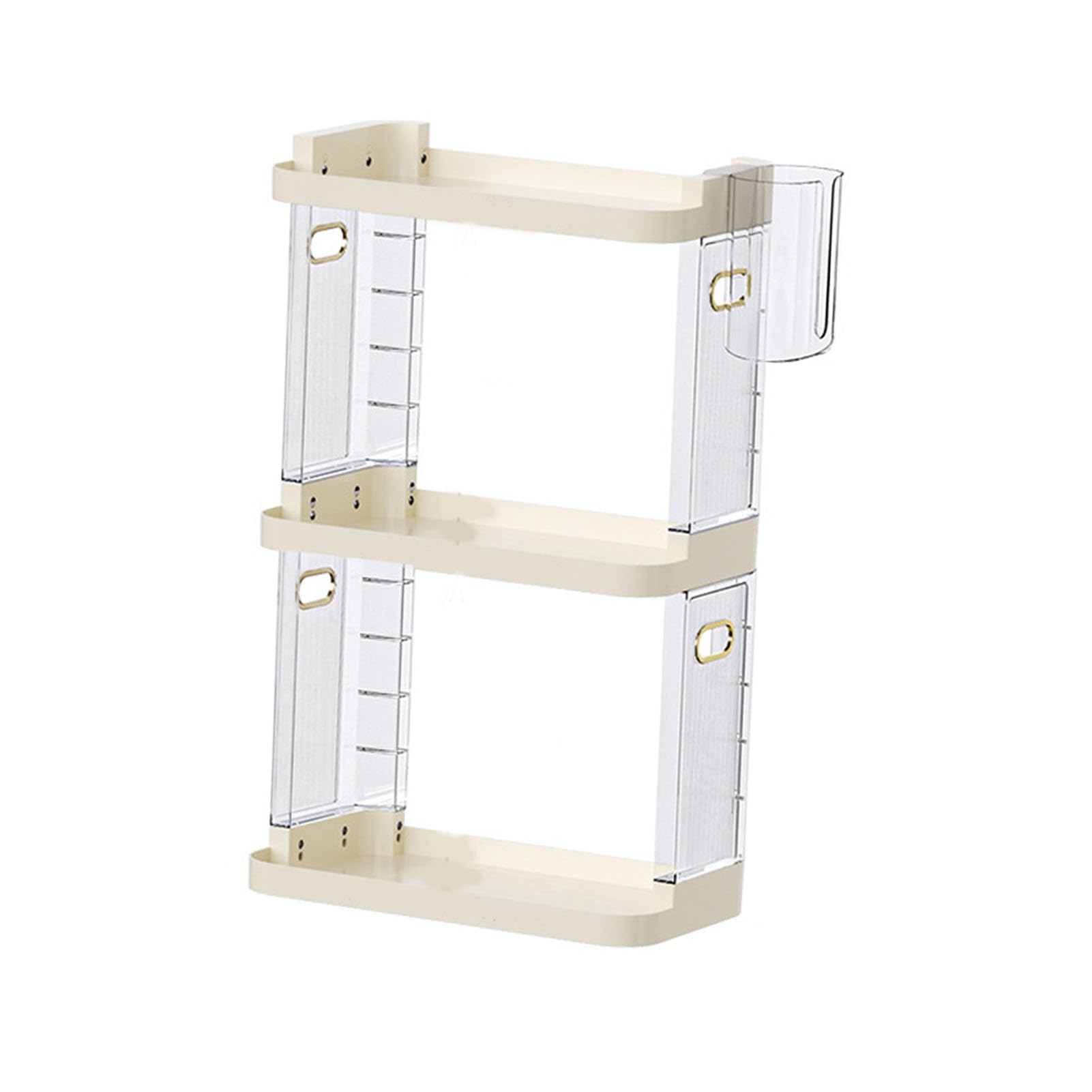 Estante Organizador De Encimera De 3 Niveles - Estante De Almacenamiento De Plástico para Maquillaje, Perfumes, Cosméticos, Libros, Cómoda, Baño, Cocina, 40x22x65cm (3 capas)