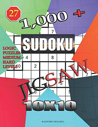 1,000 + sudoku jigsaw 10x10: Logic puzzles medium - hard levels (Jigsaw sudoku)