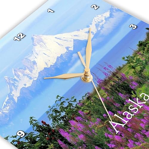Reloj de Pared 3dRose 13 pulg Silencioso Floral miniatura 3