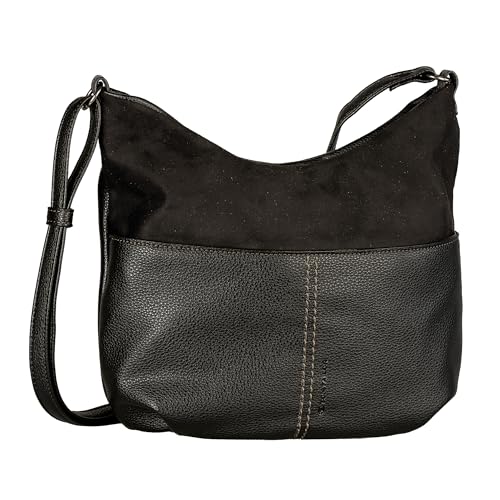 TOM TAILOR Miha Damen Umhängetasche Crossbody Bag Mittelgroß Schwarz