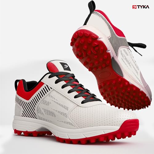 Image of TYKA Velocity Plus Cricket Shoes | Professional Rubber Stud Cricket Footwear for Men