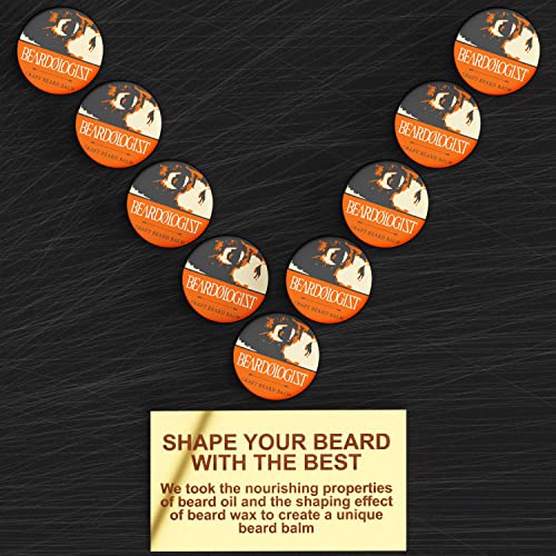 Beardologist Premium Natural Beard Balm For Mens Grooming - Strengthens & Softens Beards & Mustaches - Paraben & Sulfate Free - Leave In Conditioner Styling Balm For Men - 0.5Oz - 4Pk #TOP3