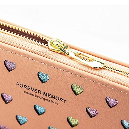 Mini zwart damesmode holle liefde kunstleer onderarmtas mobiele telefoon omslagtas handtas clutch bag portefeuille leer - Image 5