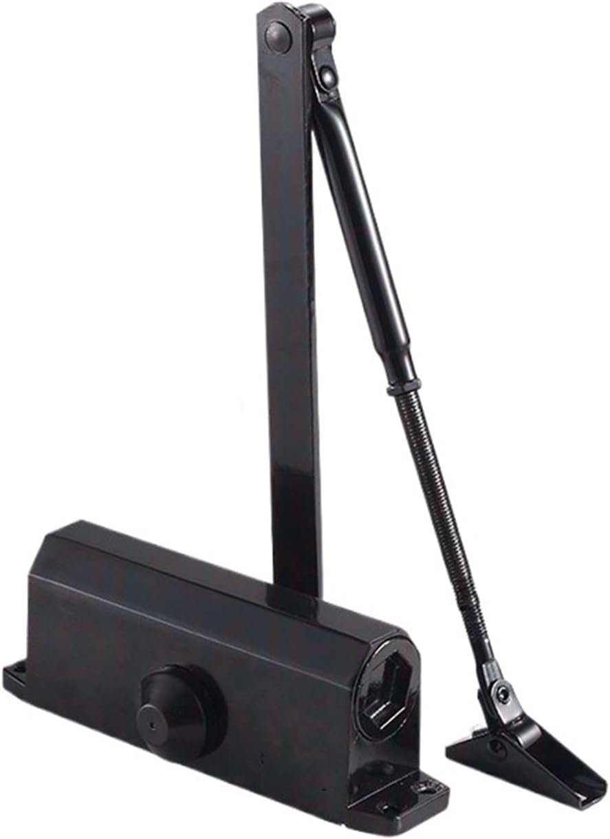 Hydraulic Buffer Door Closer 25KG to 80KG Adjustable Speed Closing Equipment Mute Soft Hardware(Silver S)