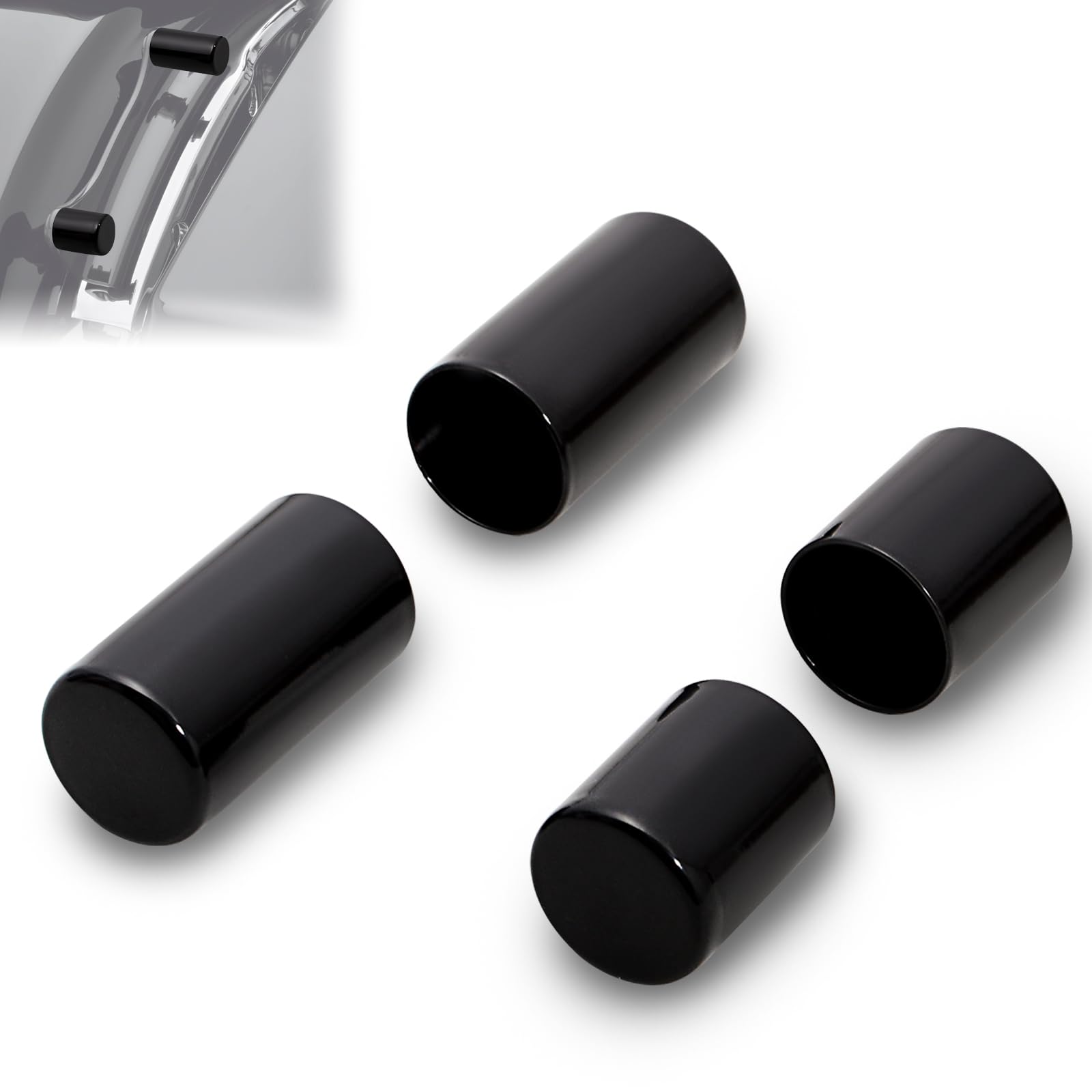 Rear 4-Point Docking Hardware Cover Kit for Harley Touring 09-25