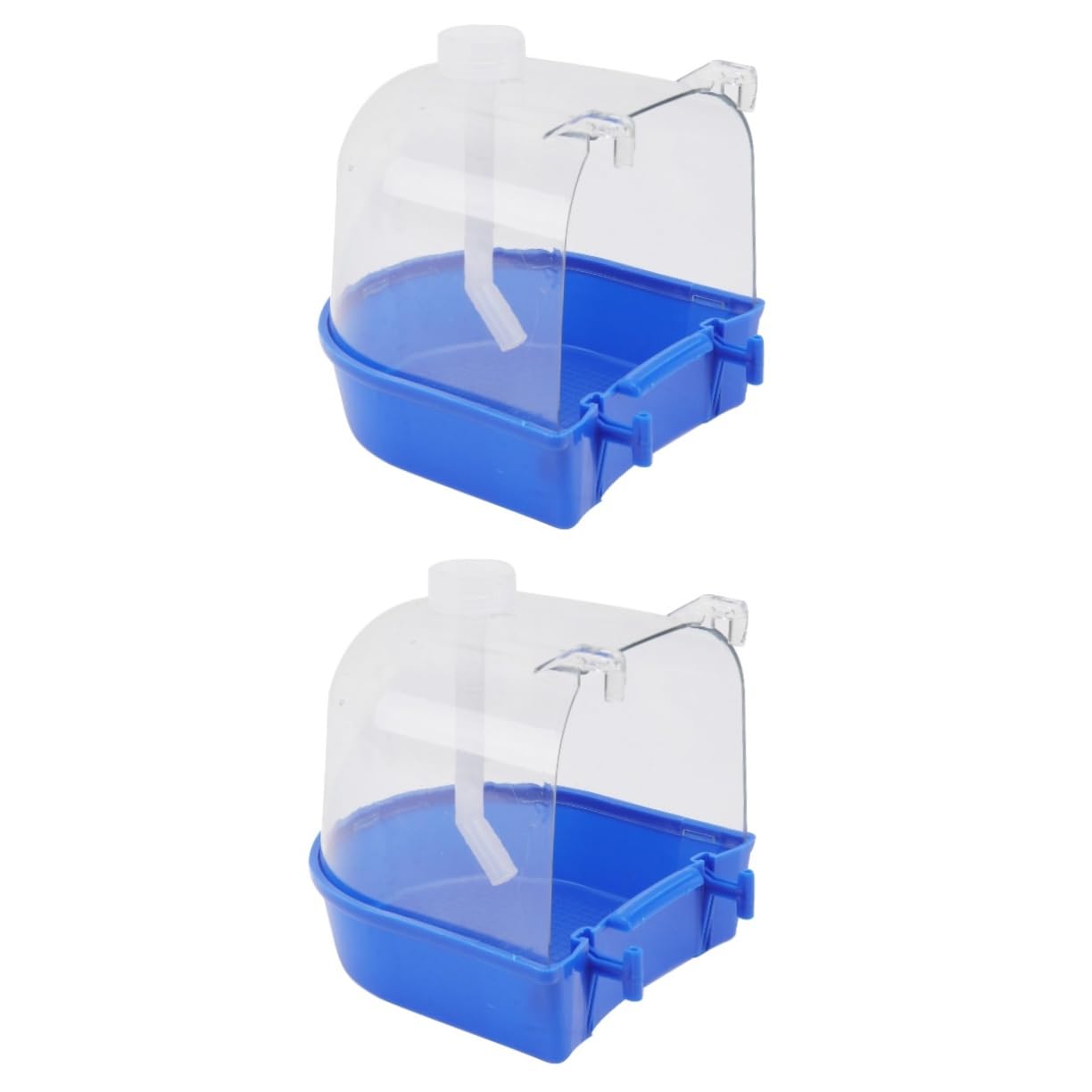 Angoily 2sets Culla per Uccelli con Vasca da Bagno Sospesa Box per Bagni per Piccoli Uccelli Accessori Pratici per Pappagalli e Canarini Materiale Facile da Installare