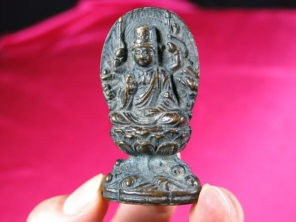 Amazon.co.jp: 古銅千手観音座像 江戸時代 念持仏 懐中仏 お守り