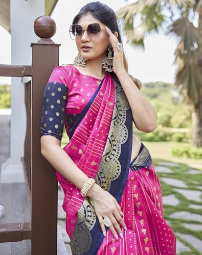 Image of Yashika Women's Banarasi Kanjivaram Art Silk Saree|Sarees for Women Ethnic Wear