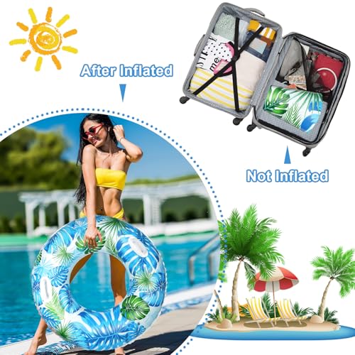 Schwimmring Erwachsene Groß- Aufblasbarer Schwimmring Schwimmreifen mit Griffen, Pool Schwimmring für Erwachsene, Sommer Wasser Pool Floating Ring für Schwimmbad Wasser Outdoor Spielzeug Party Zubehör