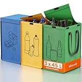 Lifewit Juego de 3 Cubo de Basura Reciclaje 45L, Bolsas Reciclaje Basura Colores...
