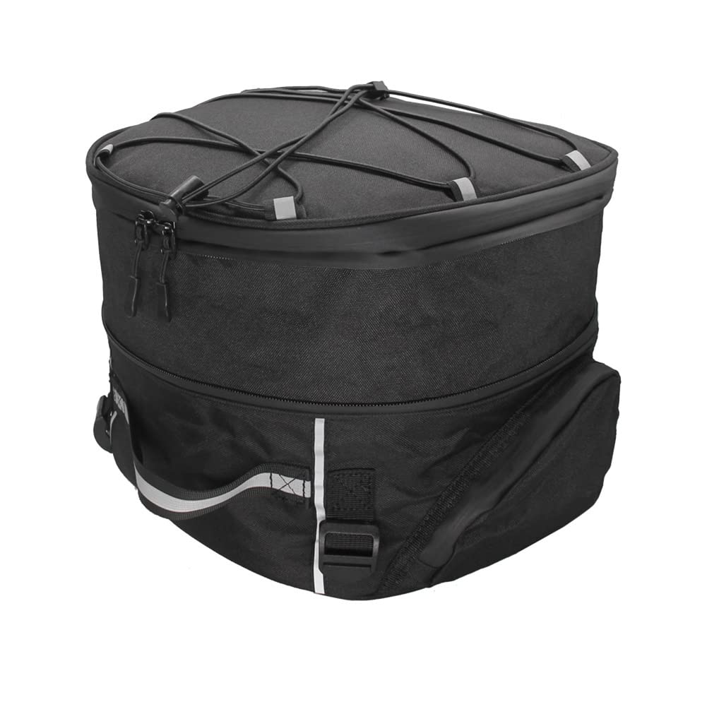 Borsa Per Casco Moto E Cinghia Elastica - 2 Pezzi, Nero - Foto 2