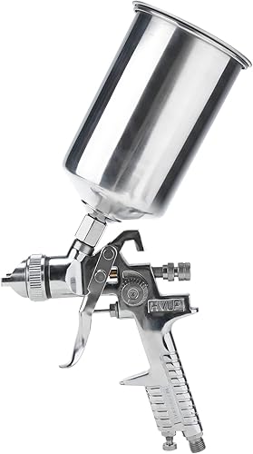 Miniatura 3 de YaeTek HVLP Pistola de pulverización de aire de alimentación por gravedad de 0.055 in, 0.067 in, 0.098 in, 3 boquillas, pistola rociadora de pintura
