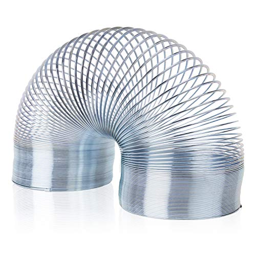POPULAR SCIENCE Giant Springy Large Metal Coiled Helix Toy, Silver