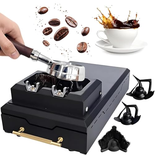 Máquina eléctrica de limpieza de portafiltros de 58 mm, herramientas barista de 300 rpm, limpieza profunda con 2 raspadores y cabezal de limpieza