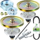 POSEAGLE 2 Pack GY21098 Spindle Assembly with GX20367 Spindle Pulley GY20629 and...