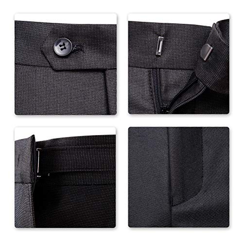 AOWOFS 2-delig pak voor heren, slim fit, strijkvrij herenpak, business, bruiloft, kostuumjas, broek. - Image 7