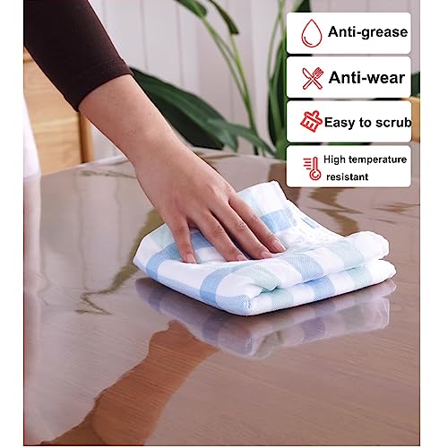 Nappe en plastique transparent essuyable et imperméable antichoc