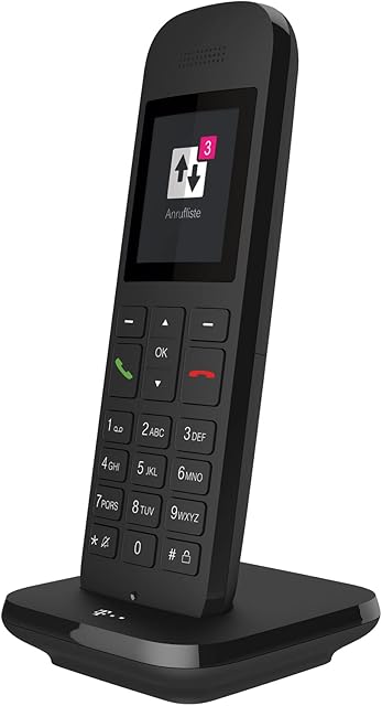Deutsche Telekom 40844150 Telefon Stacjonarny, Czarny, 2"