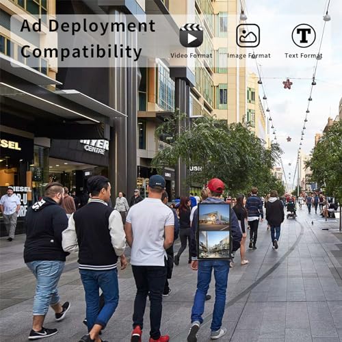 EEZ Mochila digital de 54.6 cm, mochila LCD para reprodutor de publicidade de vídeo 1920 x 1080 com