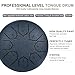 MUSCELL Steel Tongue Drum 6 Inches 8 Notes, Hand Drum with Bag, Music Book, Drumsticks, Mallet Holder and Finger Paddles, Thickened Carbon Steel, Continuous Echo for Meditation or Yoga (Navy Blue)