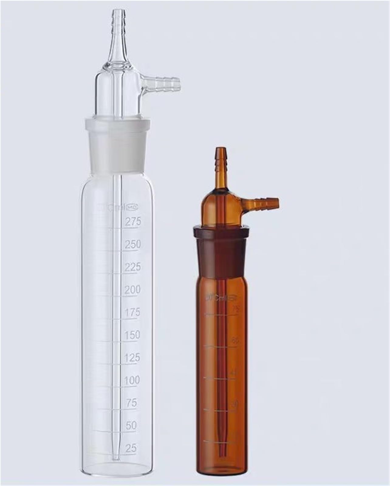 Botella absorbente de impacto de vidrio for laboratorio, tubo de absorción, muestra de gas, 10ml/25ml/50ml/75ml/125ml/250ml/275ml, 1 ud./lote | 250ml Transparent