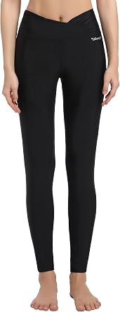 Ubestyle UPF 50+ High Waist Women's Long Swim Pants Swim Leggings Swimming Tights Sun Protective