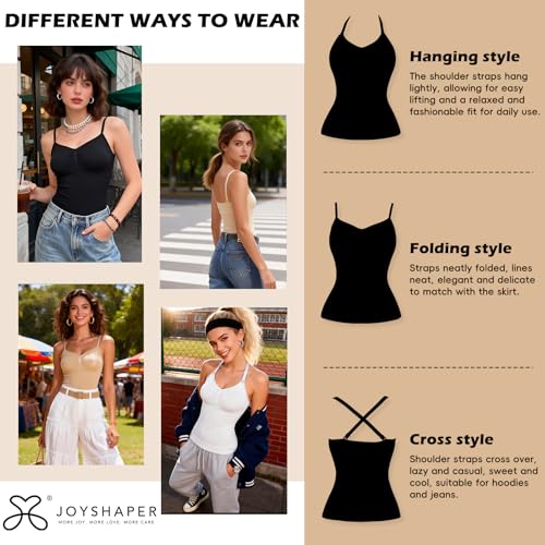 Image of JOYSHAPER Shapewear Camisole With Built In Bras Halter Tops for Women | Tummy Control Shapewear Tank Top,Padded Bras Camisole, Everyday Or Casual Use,Comfortable To Wear, Smoothing Waist & Abdomen