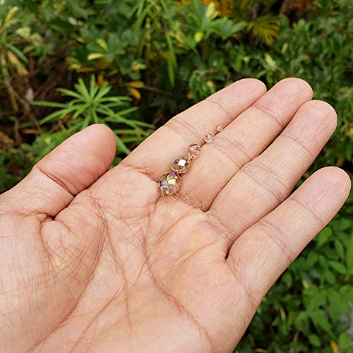Image of Silver Champagne Rondelle Glass Beads for Jewelry Making, Faceted Briolette Crytal Spacer Beads for Bracelet Necklace Earring (2mm 4mm 6mm 8mm 10mm Mixed Sizes, 1000pcs)