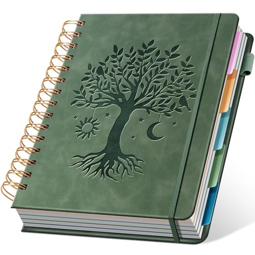 Ovesmusl 5-Subject Hardcover Spiral Notebook, 6.1" x 8.4", College Ruled