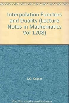Paperback Interpolation functors and duality (Lecture notes in mathematics) Book