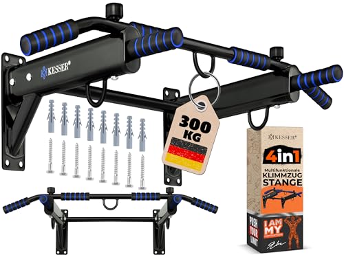 KESSER® 4in1 Klimmzugstange zur Wandmontage rutschfesten Griffen zusätzliche Funktion für Seile Ringe und Boxsäcke verschiedene Griffpositionen | sicher & stabil | + Montagezubehör Pull Up Bar indoor KESSER® 4in1 Klimmzugstange zur Wandmontage rutschfesten Griffen zusätzliche Funktion für Seile Ringe und Boxsäcke verschiedene Griffpositionen | sicher & stabil | + Montagezubehör Pull Up Bar indoor