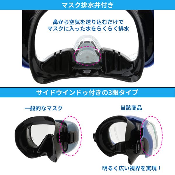 Amazon | ツサスポーツ(TUSASPORT) シュノーケリング 水の入らない 