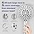 Coenna 6 Functions Shower Head with handheld, High Pressure Shower Head Bathroom Set with Stainless Steel Hose Adjustable Bracket (Chrome)